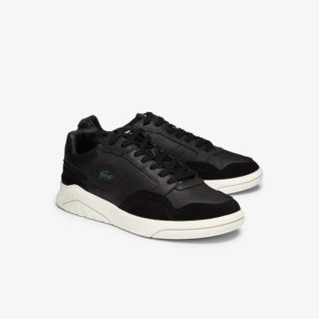 Lacoste Men’s Game Advance Luxe Leather and Suede Sneakers Pánské - Tenisky Černé / Šedé | CZ-